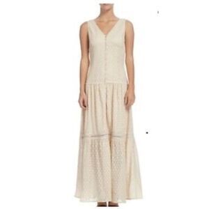 Anthropologie Current Air Lace Boho Maxi Dress XS